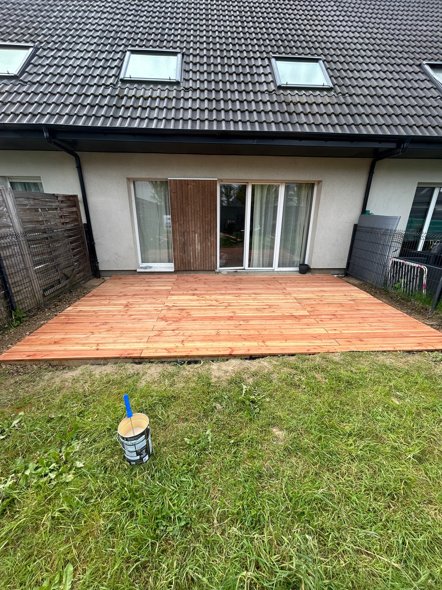 Pose de la terrasse en bois