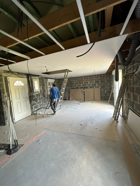 Pose du faux-plafond